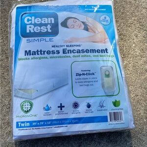 Simple Twin Mattress Encasement - White